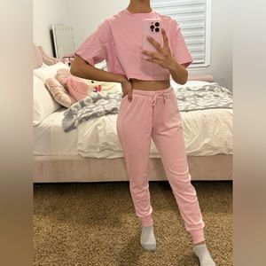 H&M pink cozy atleisure set